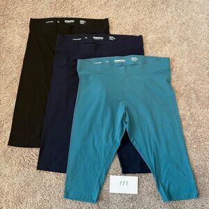 Sonoma 3 pack PXL Cropped Leggings - Capris - Black, Navy and Teal - Petite XL